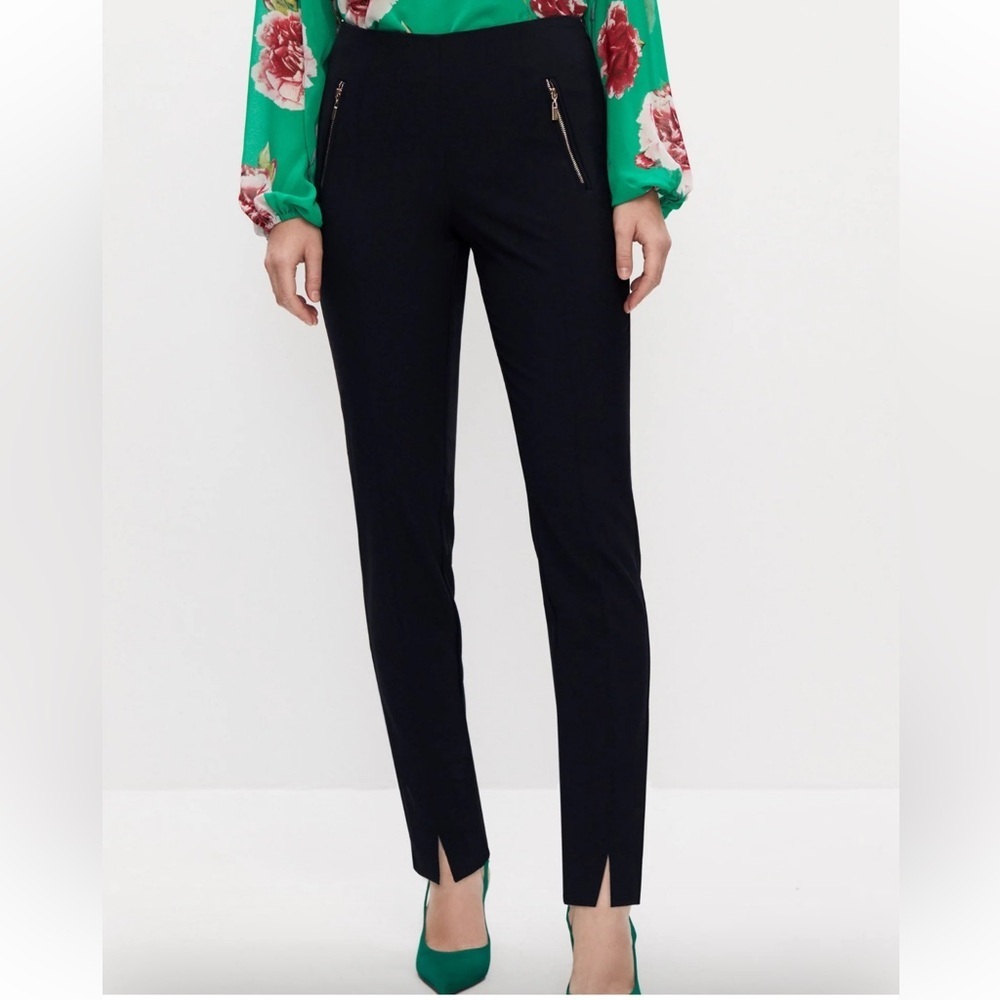 Melanie Lyne Amber Zip Detail Slim Leg Pants size 6. - Picture 3 of 12